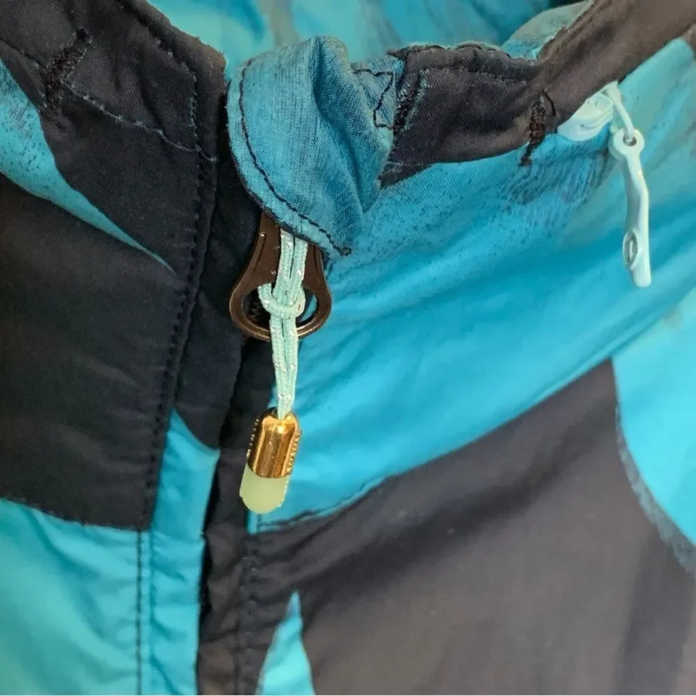 Lululemon Pack-It Vest Back Spin Stroke Peacock Blue Black Size 12
